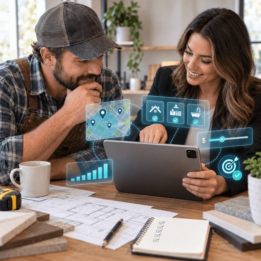 Setting services, project types and locations in the platform