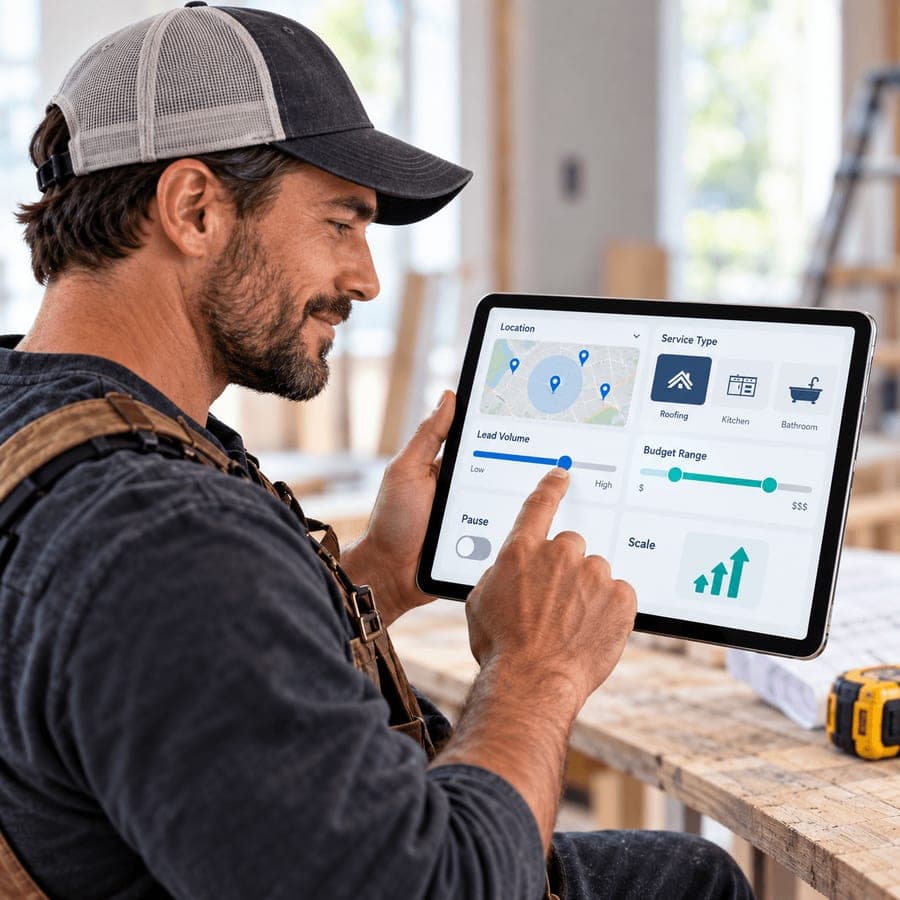 AI sending follow-up messages to a homeowner about a project appointment.