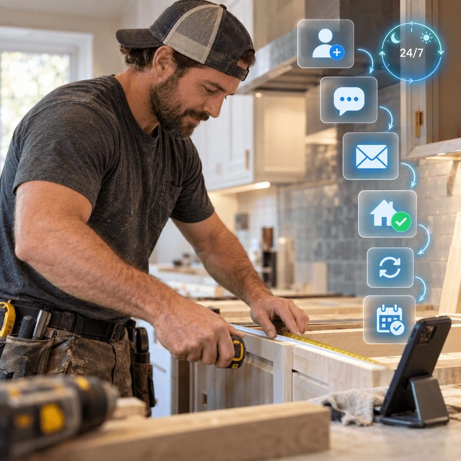 Contractor selecting home improvement trades and service areas in the marketplace.